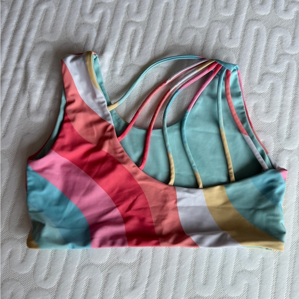 💗 GIRLS Size 10 Colorful Striped Two-Piece Bikini Set - Picture 7 of 10
